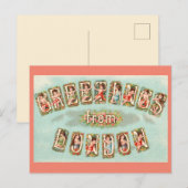 Quirky Vintage Postcard From  London  Postkarte (Vorne/Hinten)
