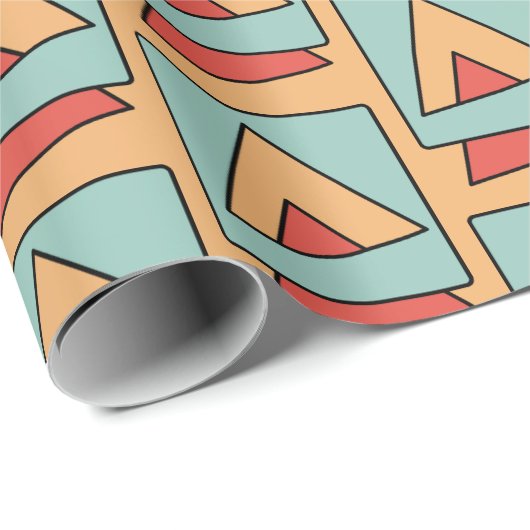 Quirky-Vintages Retro-Muster Geschenkpapier (Rolleneckpunkt)