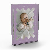 Quirky-Wavy-Frame-Neugeborene Lila behalten Fotoblock (Links)