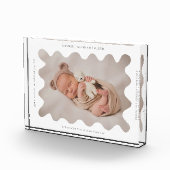 Quirky Wavy Frame Newborn Keepake Fotoblock (Rechts)