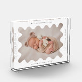 Quirky Wavy Frame Newborn Keepake Fotoblock (Links)