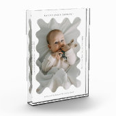 Quirky Wavy Frame Newborn Keepake White Fotoblock (Links)