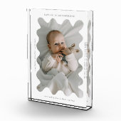 Quirky Wavy Frame Newborn Keepake White Fotoblock (Rechts)