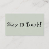 Quirky "We ve Moved" zeigt grüne Hand-Out-Karten Visitenkarte (Rückseite)