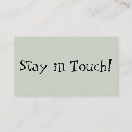 Quirky "We ve Moved" zeigt grüne Hand-Out-Karten Visitenkarte (Rückseite)