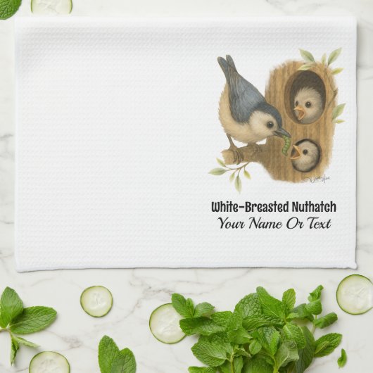 Quirky-Weiß-Brüste Geschirrtuch (Gefaltet)