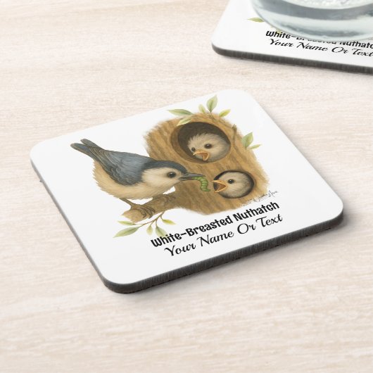 Quirky-Weiß-Brüste Getränkeuntersetzer (Linke Seite)