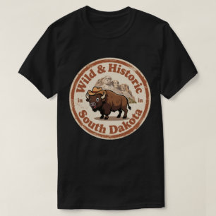 Quirky Western Pride_ South Dakota Vintager Stil T-Shirt