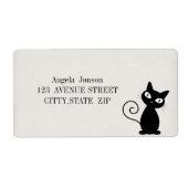Quirky Whimsical Black Cat Glittery (Vorne)