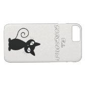 Quirky Whimsical Black Cat Glittery Hello Gorgeous Case-Mate iPhone Hülle (Rückseite (Horizontal))