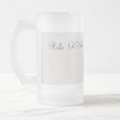 Quirky Whimsical Black Cat Glittery Hello Gorgeous Mattglas Bierglas (Links)