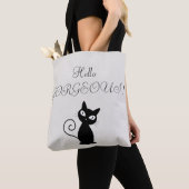Quirky Whimsical Black Cat Glittery Hello Gorgeous Tasche (Von Nahem)