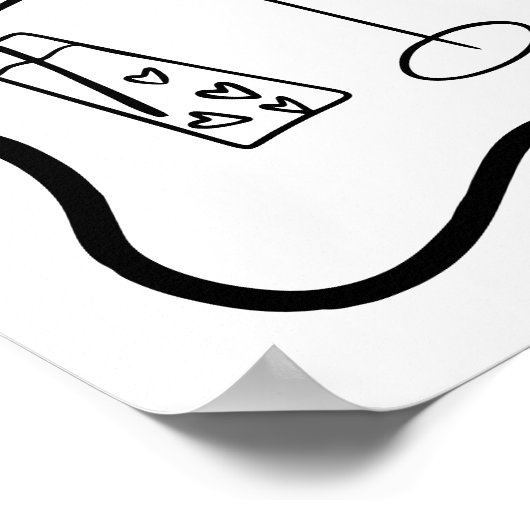 Quirky Whimsical Black lässig Wedding Willkommen Poster (Ecke)