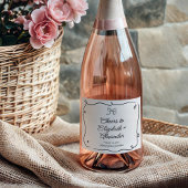 Quirky & Whimsical Bow Wedding Schaumweinetikett