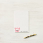 Quirky Whimsical Cat Glittery-Hello Gorgeous Post-it Klebezettel (Auf Schreibtisch)