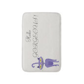 Quirky Whimsical Cat, Glitzer - Hallo wunderschön Badematte (Vorderseite Vertikal)