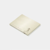 Quirky Whimsical Cat, -Personalisiert Post-it Klebezettel (angewinkelt)