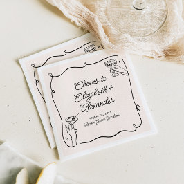 Quirky & Whimsical Cocktails Hochzeit Serviette