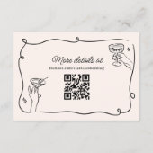 Quirky & Whimsical Cupid Cherubs Hochzeitdetails Begleitkarte (Rückseite)