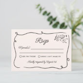 Quirky & Whimsical Cupid Cherubs Wedding RSVP Karte (Stehend Vorderseite)