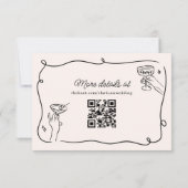 Quirky & Whimsical Cupid Cherubs Wedding RSVP Karte (Rückseite)