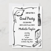 Quirky Whimsical Einzigartiges Party Einladung (Vorderseite)