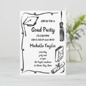 Quirky Whimsical Einzigartiges Party Einladung (Stehend Vorderseite)