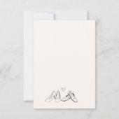 Quirky Whimsical Hand Drawn Doodle Shoes Hochzeit Save The Date (Rückseite)