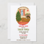 Quirky Whimsical Hand gezeichnet Weihnachtsessen P Einladung (Vorderseite)