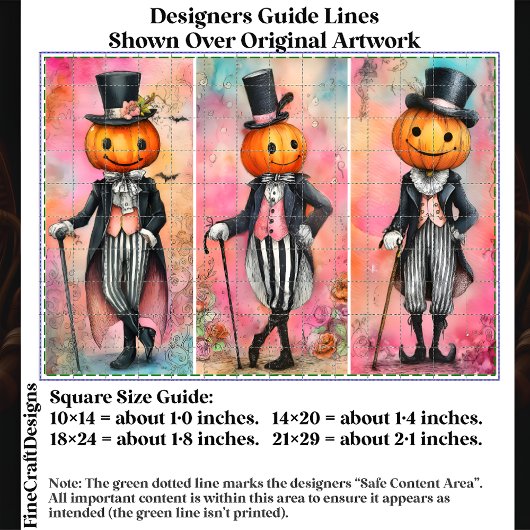 Quirky Whimsical Pumpkin Men, Pink EG3L Decoupage Seidenpapier