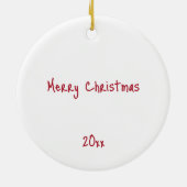 Quirky Whimsical Red Nosed Rentier mit Licht Keramik Ornament (Hinten)