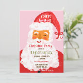 Quirky Whimsical Weihnachtsessen Party Einladung (Stehend Vorderseite)