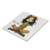 Quirky Whimsical Woman - Sei du. Fliese (Seite)