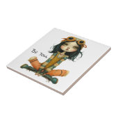 Quirky Whimsical Woman - Sei du. Fliese (Seite)