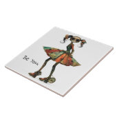 Quirky Whimsical Woman - Sei du. Fliese (Seite)