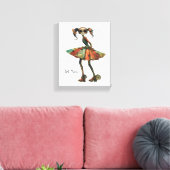 Quirky Whimsical Woman - Sei du. Leinwanddruck (Insitu (Wohnzimmer))