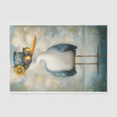 Quirky Whimsy Bird in Hat & Goggles BS7 Decoupage Seidenpapier (Vorderseite)