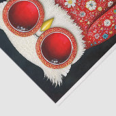 Quirky Whimsy Red Floral Owl & Specs BT7 Decoupage Seidenpapier (Ausschnitt)