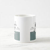 Quirky Whiskers und Wellen Typ lustiger Schlamm Kaffeetasse (Mittel)