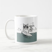Quirky Whiskers und Wellen Typ lustiger Schlamm Kaffeetasse (Links)