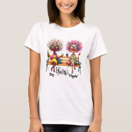 Quirky Wine Ladys Cheers Ladys T - Shirt