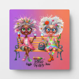 Quirky Wine Ladys Therapy Fotoplatte