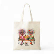 Quirky Wine Ladys Therapy Tote Bag