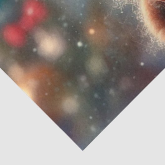 Quirky Winter Mouse in festem Hutdekoupage Seidenpapier (Ausschnitt)