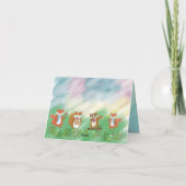 Quirky wood Foto Faltkarte Feiertagskarte (Rückseite)