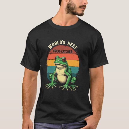 Quirky Worlds Best Froschfänger T-Shirt (Vorderseite)
