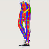 Quirky Zig-Zag Clown Pants Ästhetik Leggings (Links)