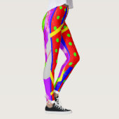 Quirky Zig-Zag Clown Pants Ästhetik Leggings (Rechts)