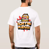 Quirky Zombie Burger - Funny Cartoon Fast Food Log T-Shirt (Rückseite)