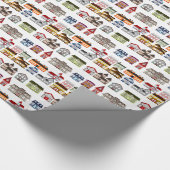 Quirky Zuhause ist der Ort, an dem das Herz die Ha Geschenkpapier (Ecke)